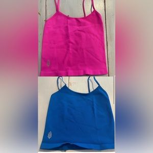 Bundle: Free People Tighten Up tank BLUE and PINK both size medium/large